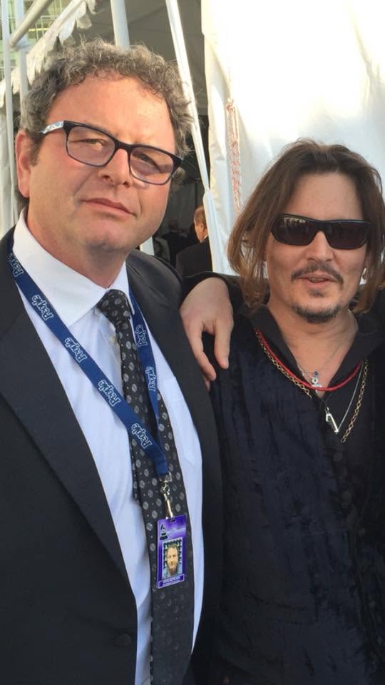 Steve and a friend in sunglasses at an event